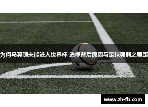 为何马其顿未能进入世界杯 透视背后原因与足球强弱之差距